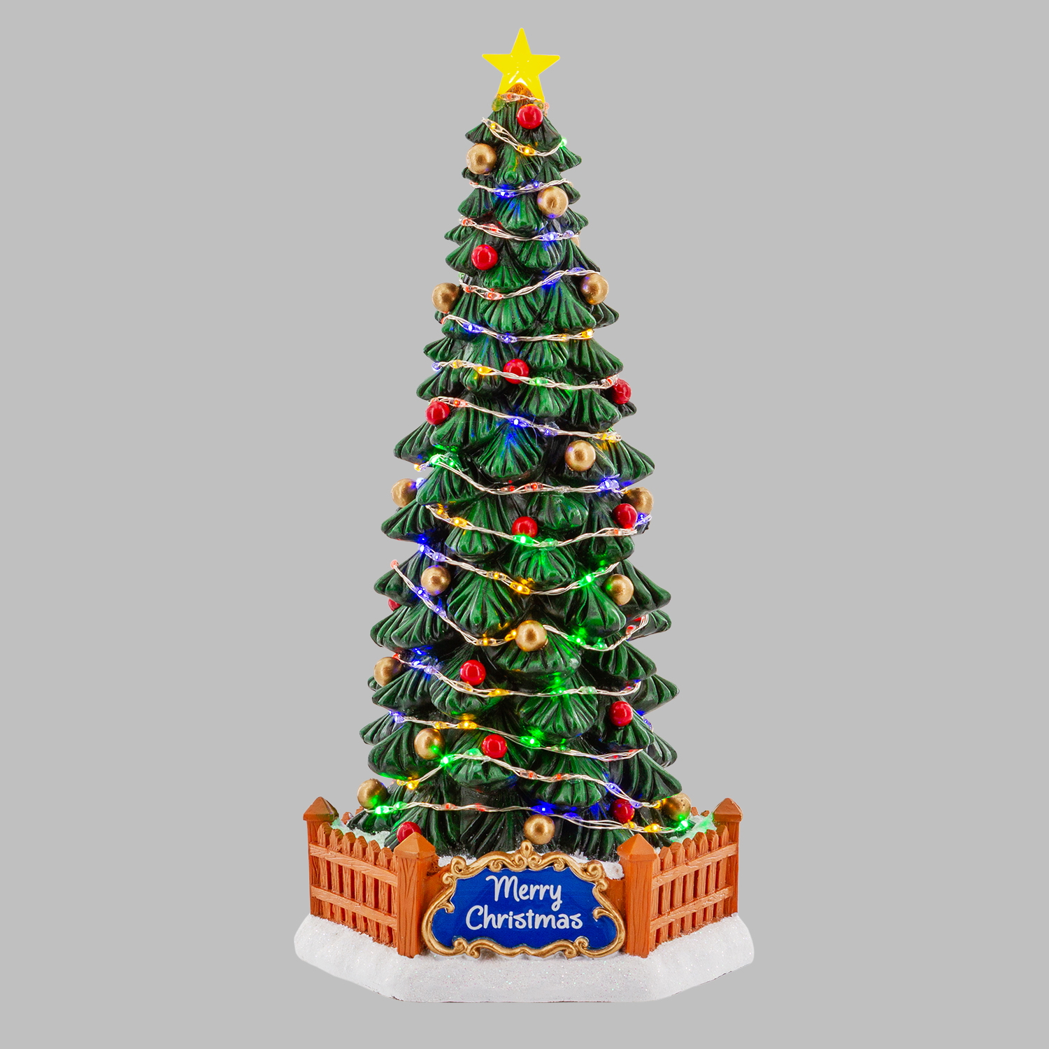 Villaggio di Natale, Albero Natale Microled, h 30 cm, musiche natalizie 6