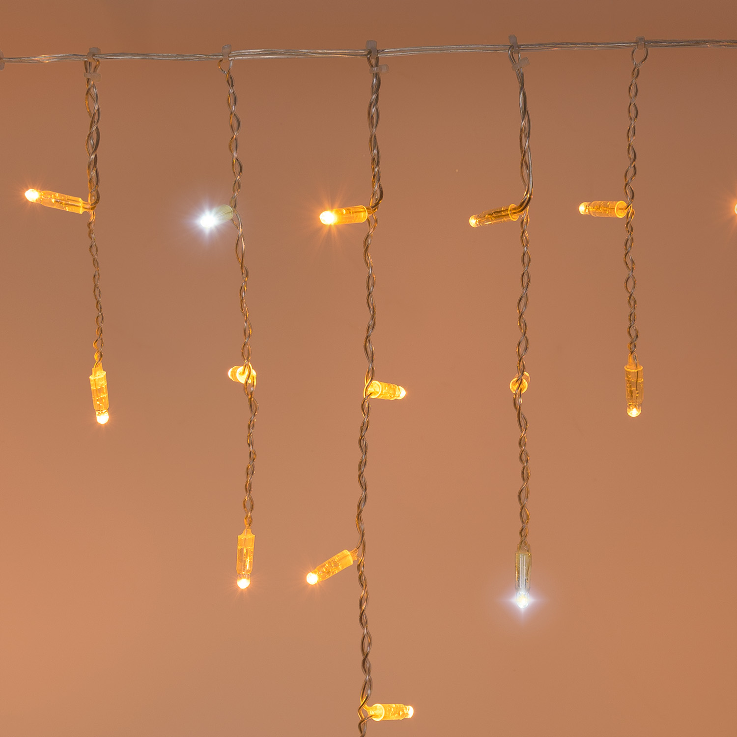 Eisregenlichter Connect ProLine 36V, 2 x H 0,5 m, 80 Maxiled warmweiß, transparentes Kabel 5 Eisregenlichter Connect ProLine 36V, 2 x H 0,5 m, 80 Maxiled warmweiß, transparentes Kabel 5