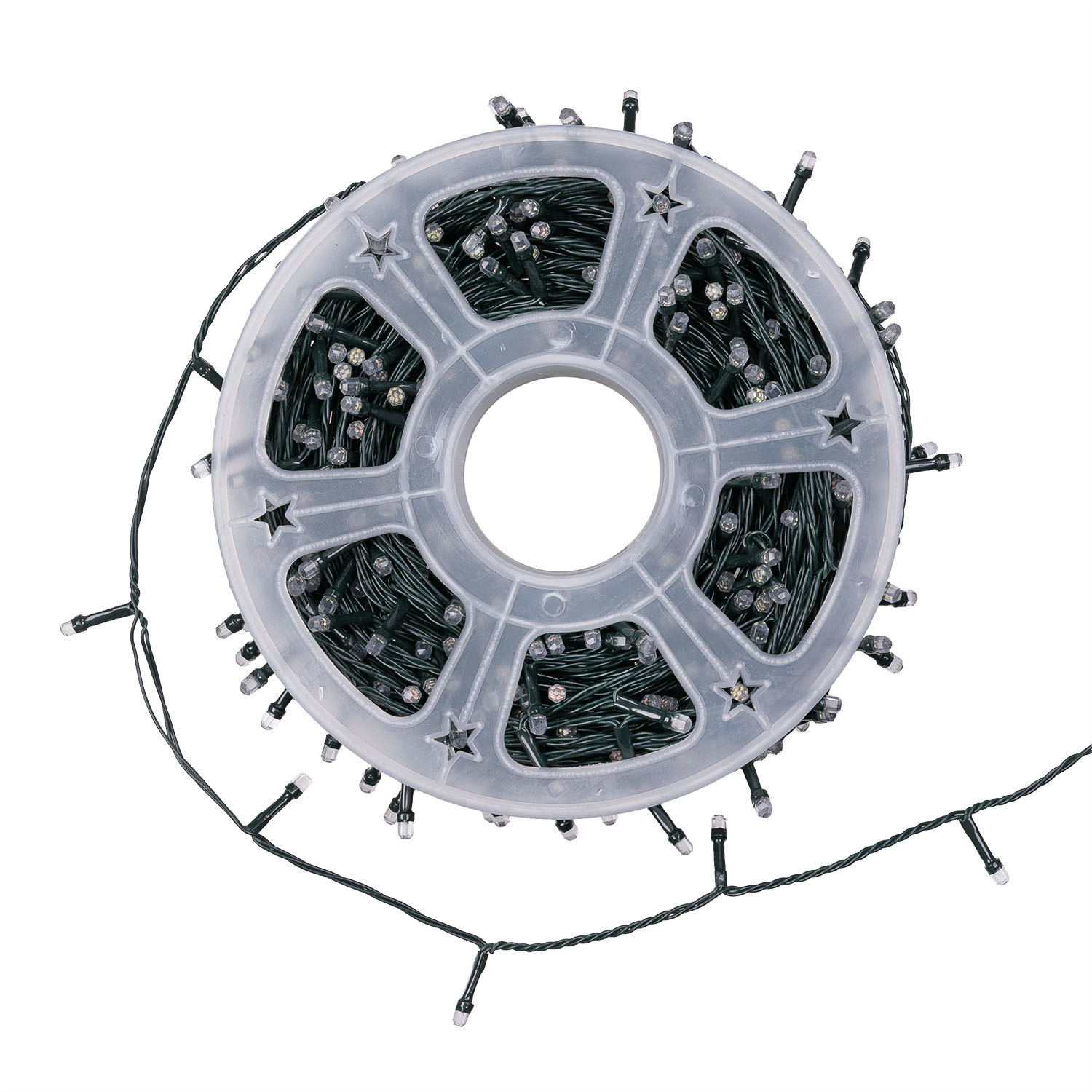 Catena 50 m, 500 led Diamante Bubble multi candy, cavo verde 4