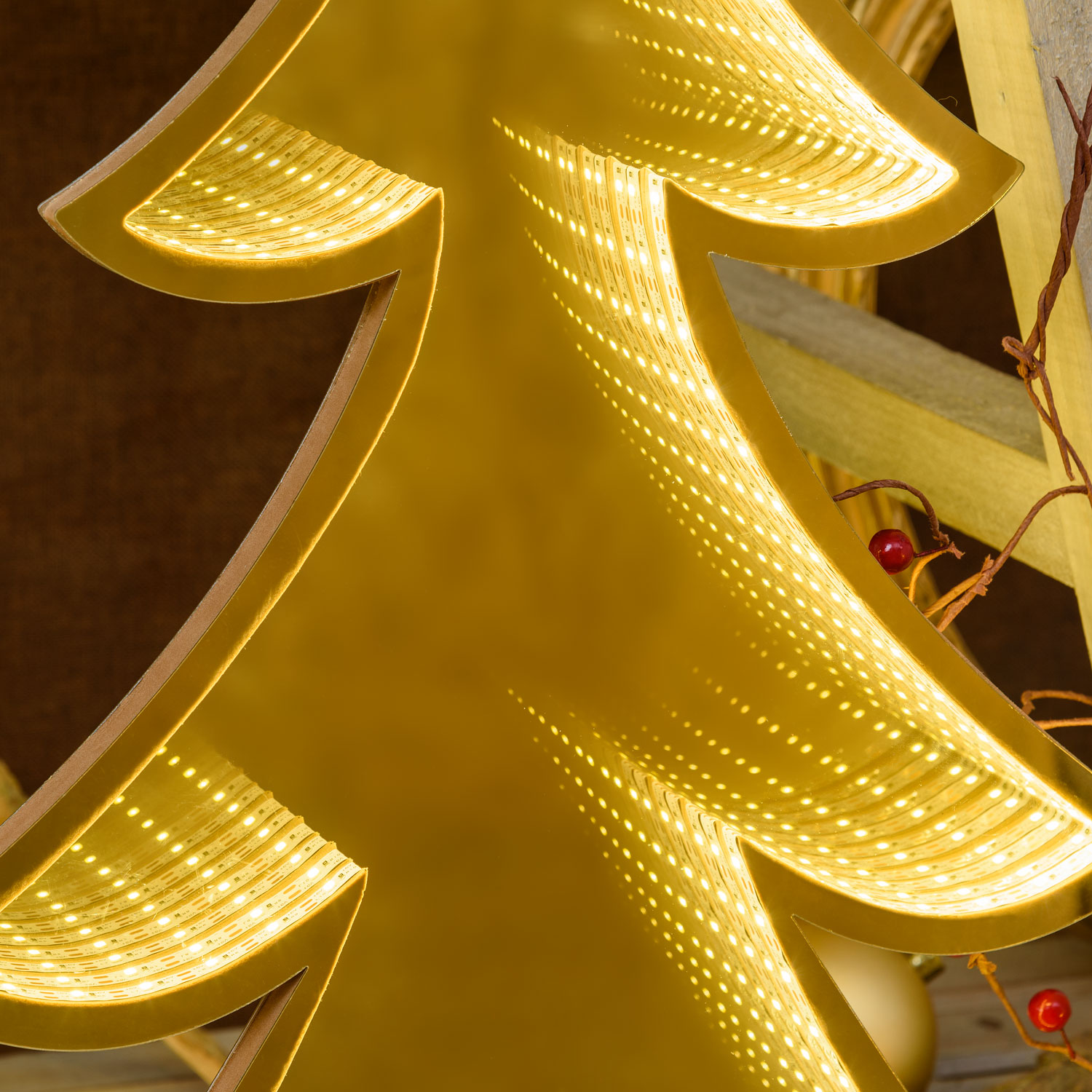 Albero di Natale luminoso Infinity Mirror 60 cm, led bianco extra caldo 5 Albero di Natale luminoso Infinity Mirror 60 cm, led bianco extra caldo 5