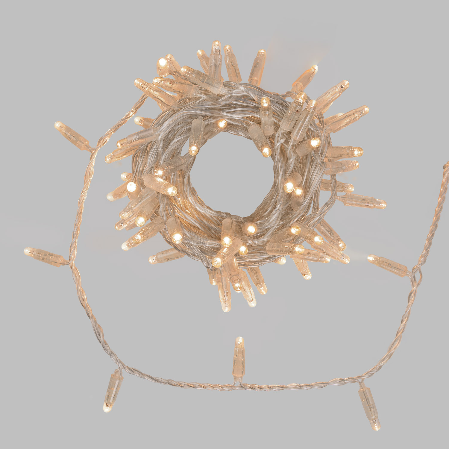 Catena Connect ProLine 36V, 8 m, 80 maxiled bianco caldo soft, cavo trasparente, prolungabile