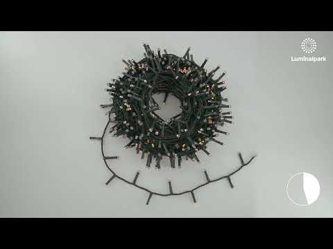 Lichterkette 24,5 m, 600 Multi-Warmweiß LEDs, grünes Kabel 2