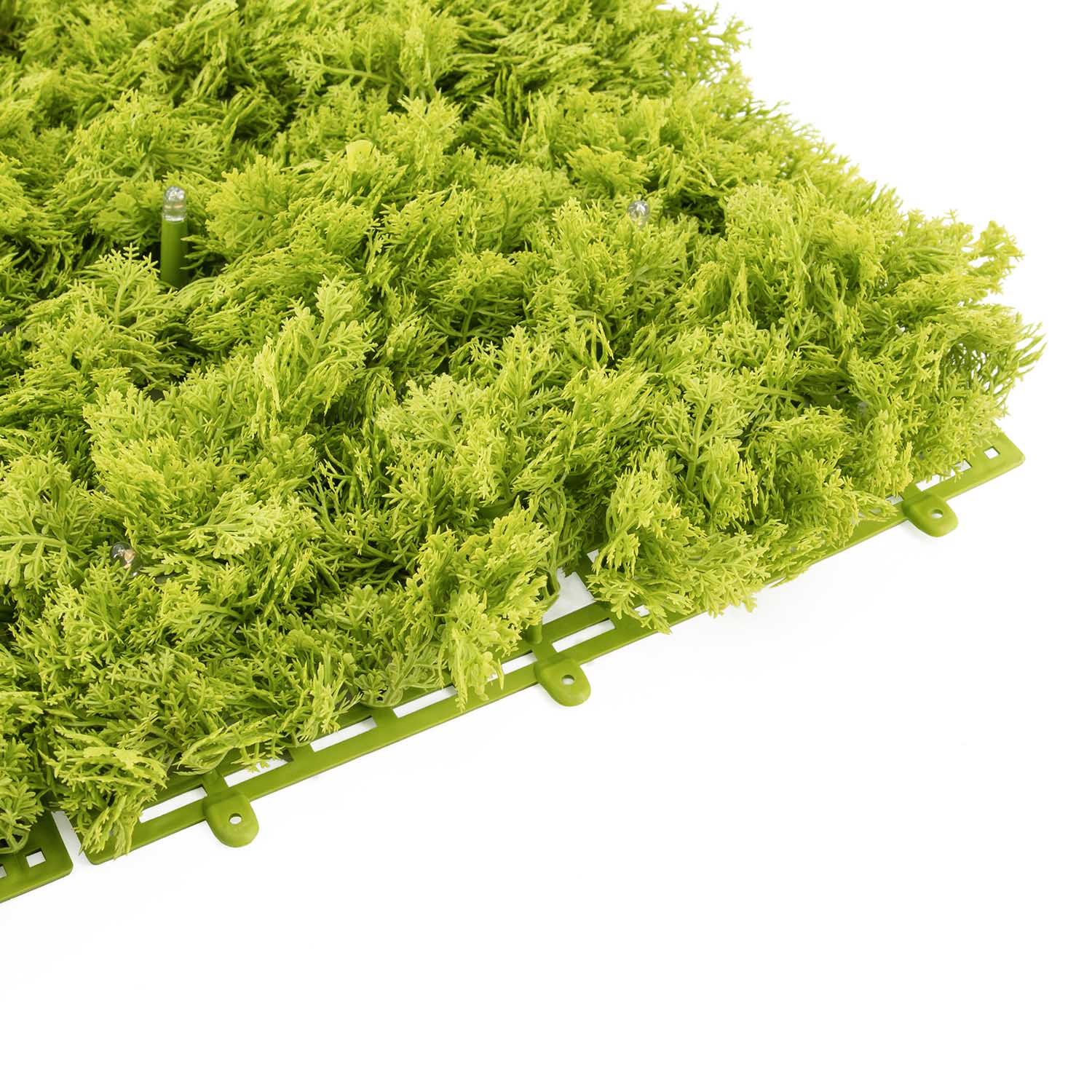 Panneau de Lichen artificiel vert acide Green Wall Light, 16 Maxiled Dual Color blanc chaud 16