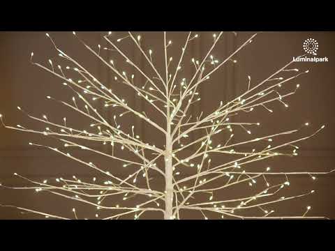 Weißer Baum Steineiche, 336 MicroLEDs warmweiß, Innenbereich 2