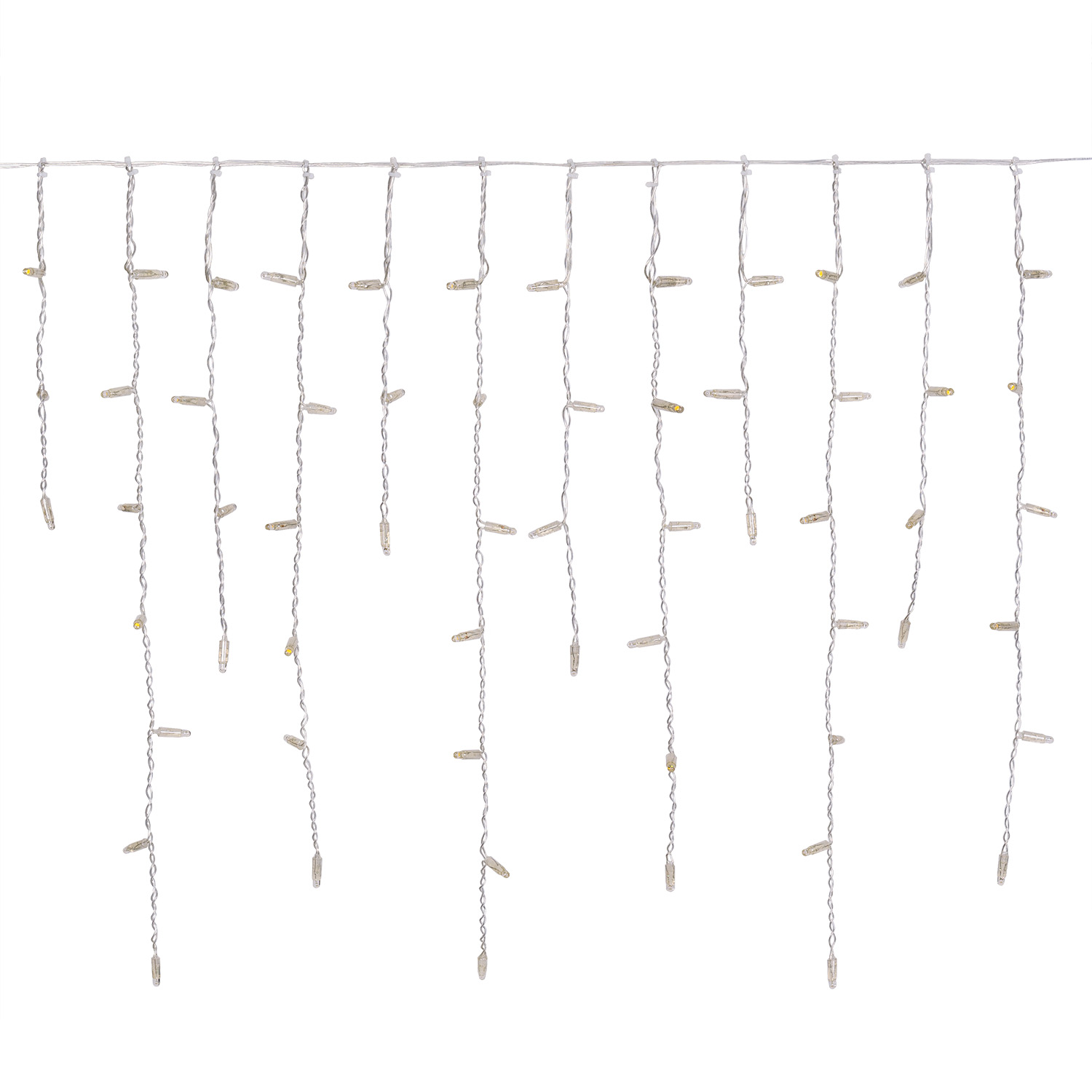 Stalattite Connect ProLine 36V, 2 x h 0,8 m, 120 maxiled bianco caldo, cavo trasparente, prolungabile 6