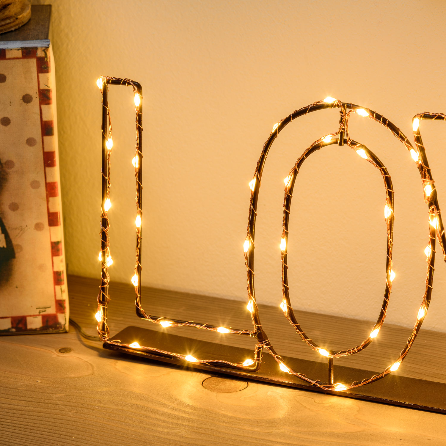 Leuchtschrift LOVE 36 x h 15 cm, 75 Micro LEDs warmweiß 6 Leuchtschrift LOVE 36 x h 15 cm, 75 Micro LEDs warmweiß 6