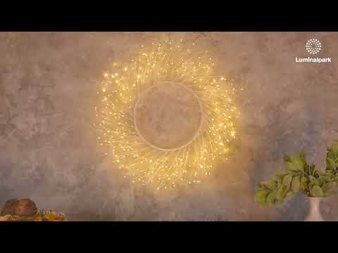 Weißer Kranz TIGLIO - Ø 75 cm, 315 warmweiße Micro-LEDs, für den Innenbereich geeignet 2