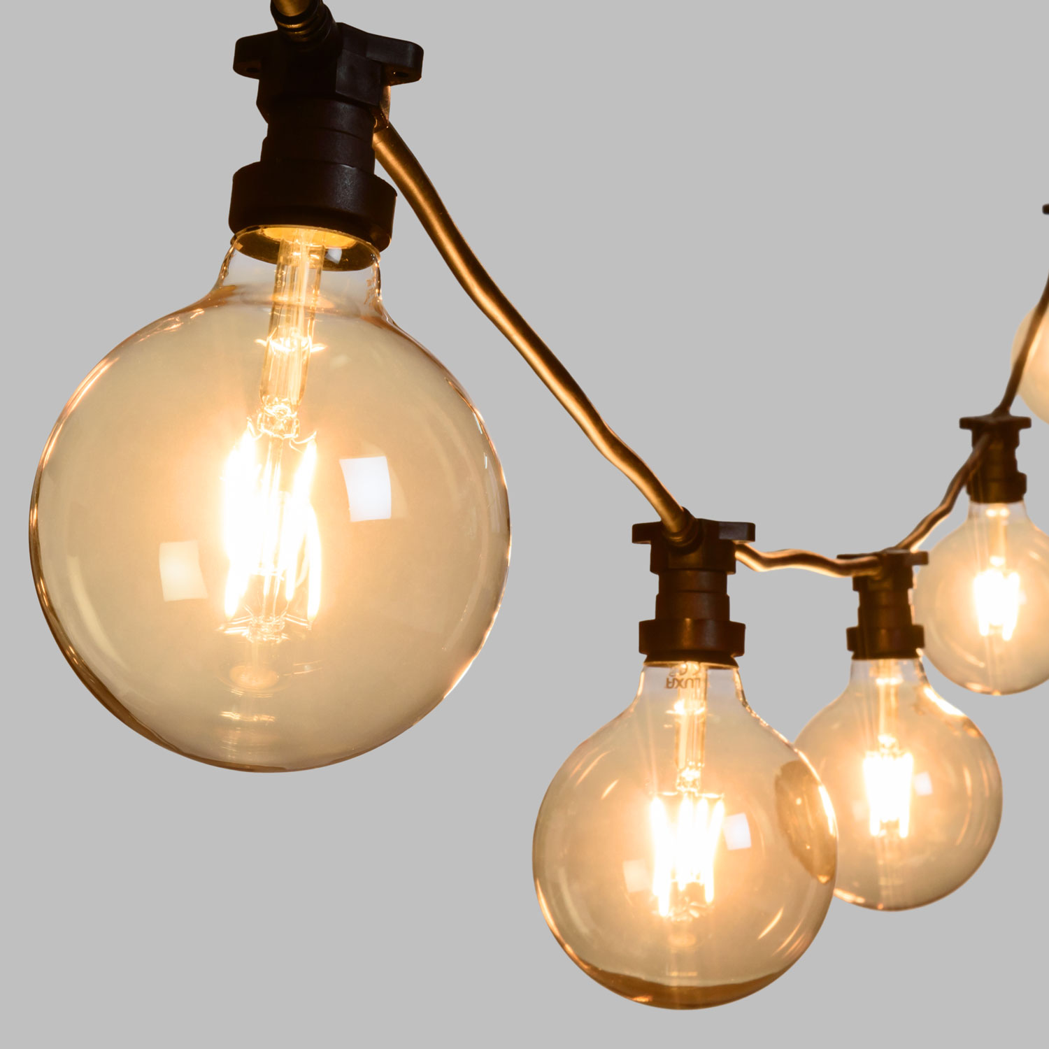 5 m Festoon Lights, 5 Dimmable Globe Bulbs 8 Watts Ø 125 mm 2 5 m Festoon Lights, 5 Dimmable Globe Bulbs 8 Watts Ø 125 mm 2