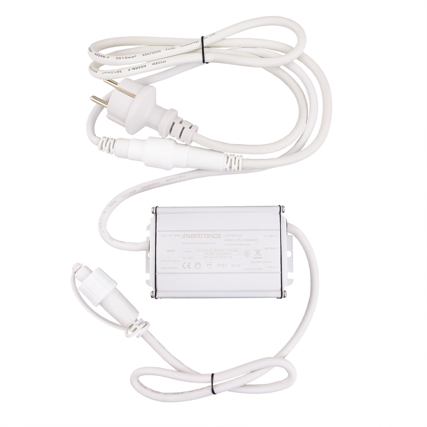 Transformador Connect ProLine 36V hasta 2200 led, 75 vatios, uso exterior