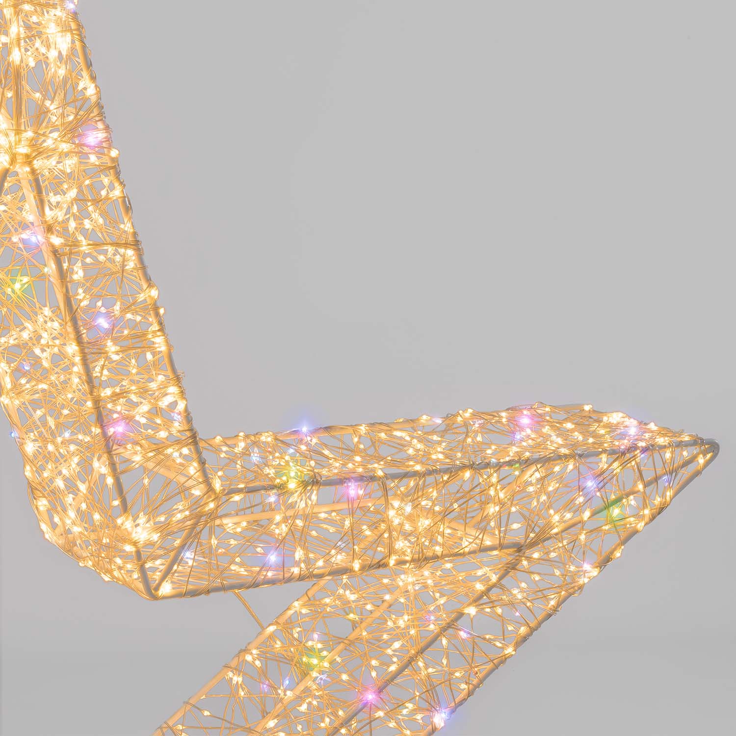 Stella Bianca 3D Ø 75 cm, microled bianco caldo e RGB, uso interno 5