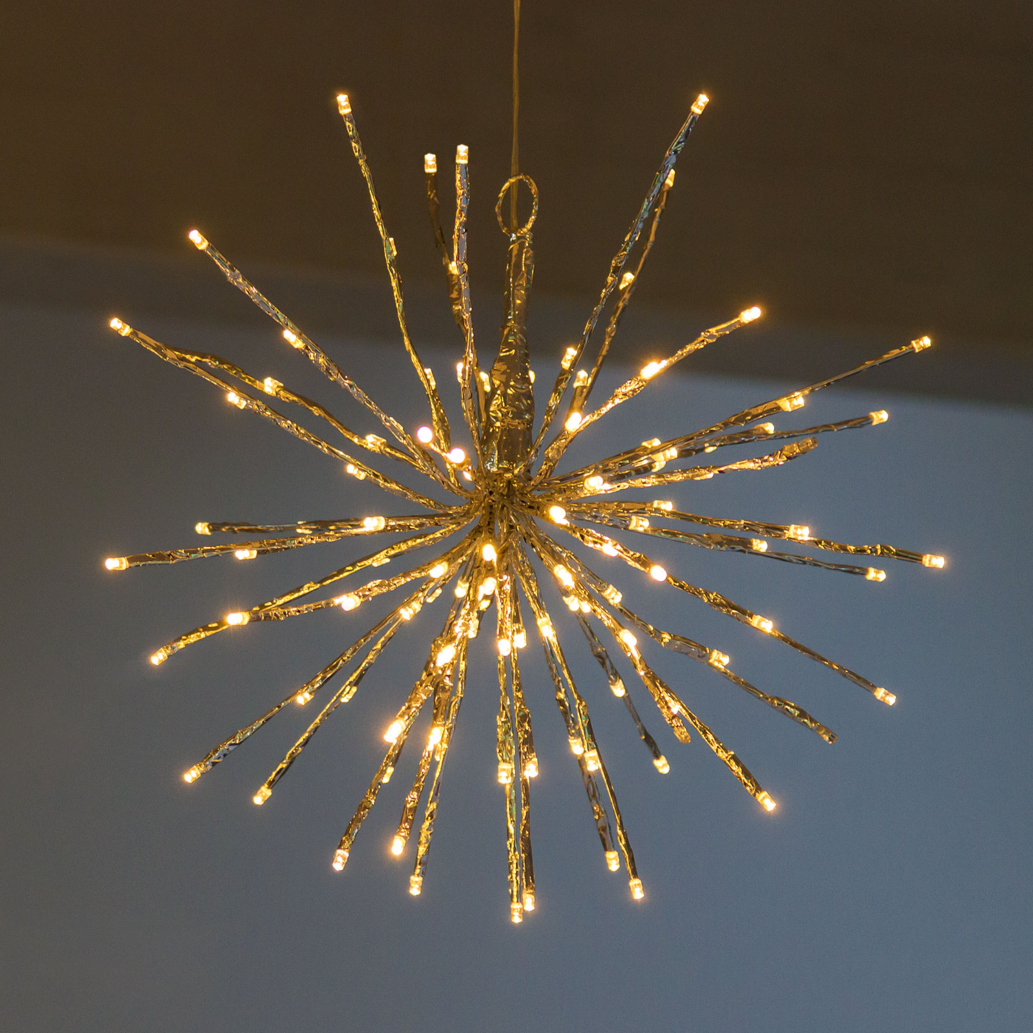Silberner TWIGball, h 40 cm, 120 LEDs warmweiß Silberner TWIGball, h 40 cm, 120 LEDs warmweiß