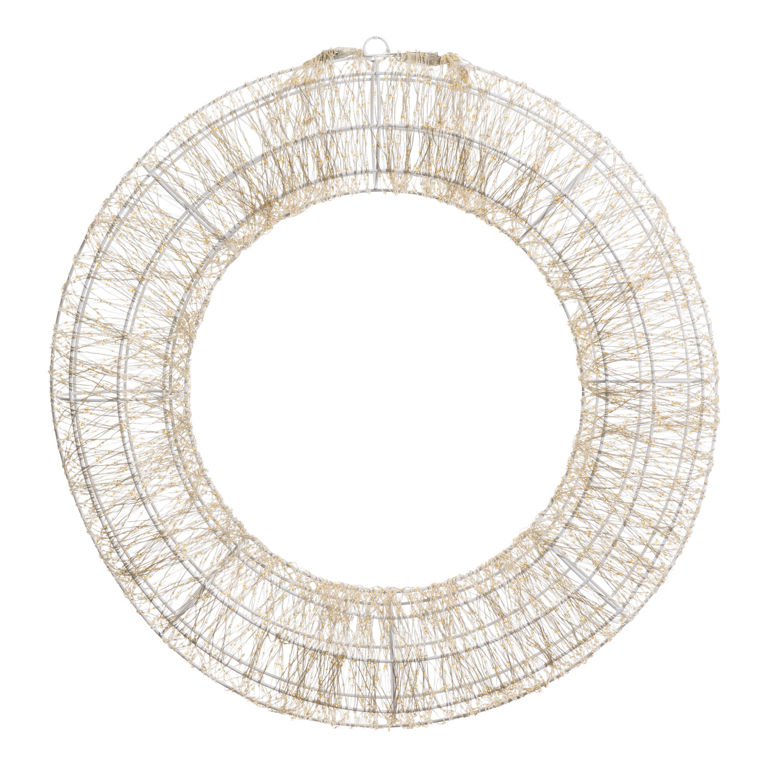 Couronne Blanche en 3D, Ø 75 cm, 6000 Microled haute densité blanc chaud et froid, utilisation en intérieur 4 Couronne Blanche en 3D, Ø 75 cm, 6000 Microled haute densité blanc chaud et froid, utilisation en intérieur 4