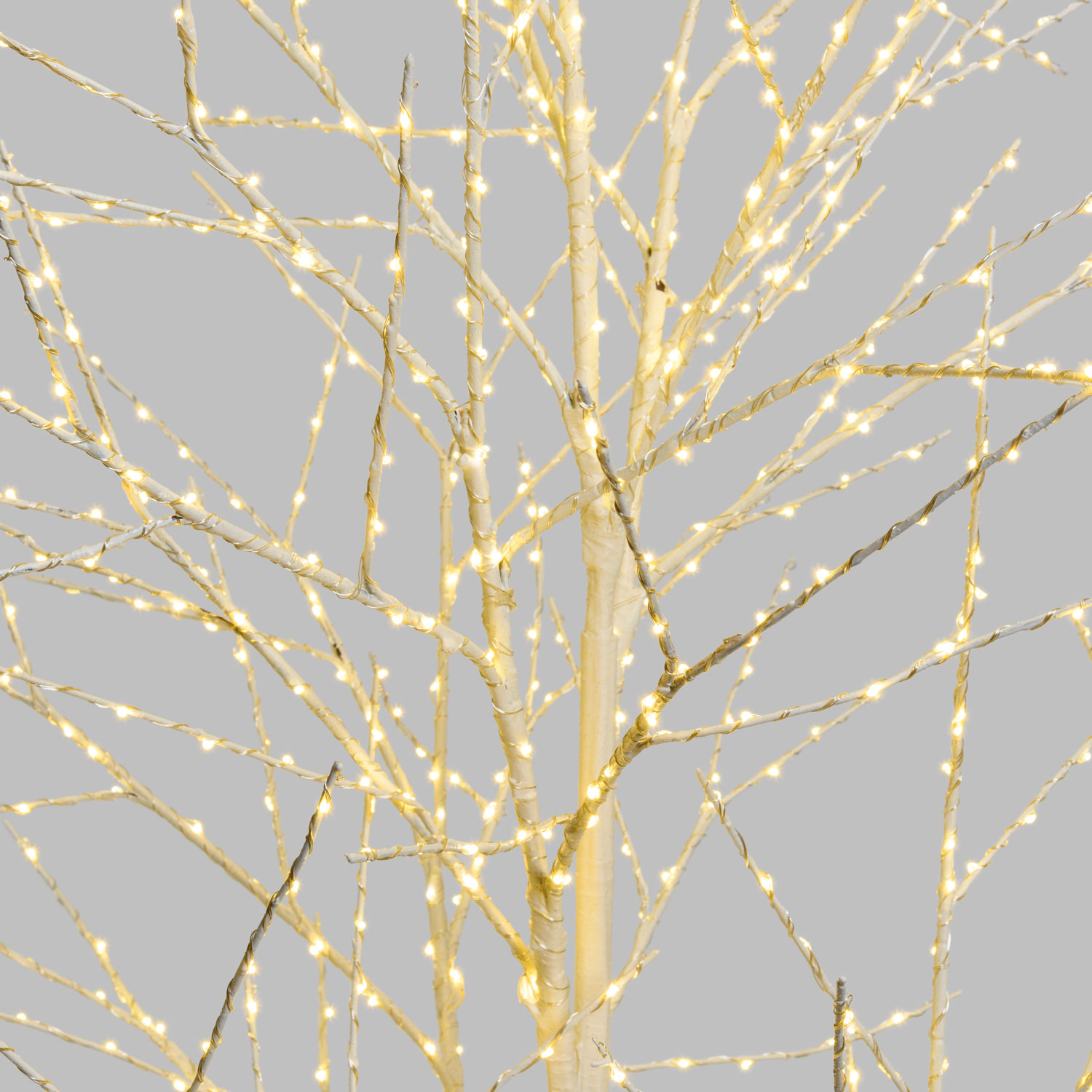 Albero bianco con tronco e base rotonda, microled bianco caldo 10 Albero bianco con tronco e base rotonda, microled bianco caldo 10