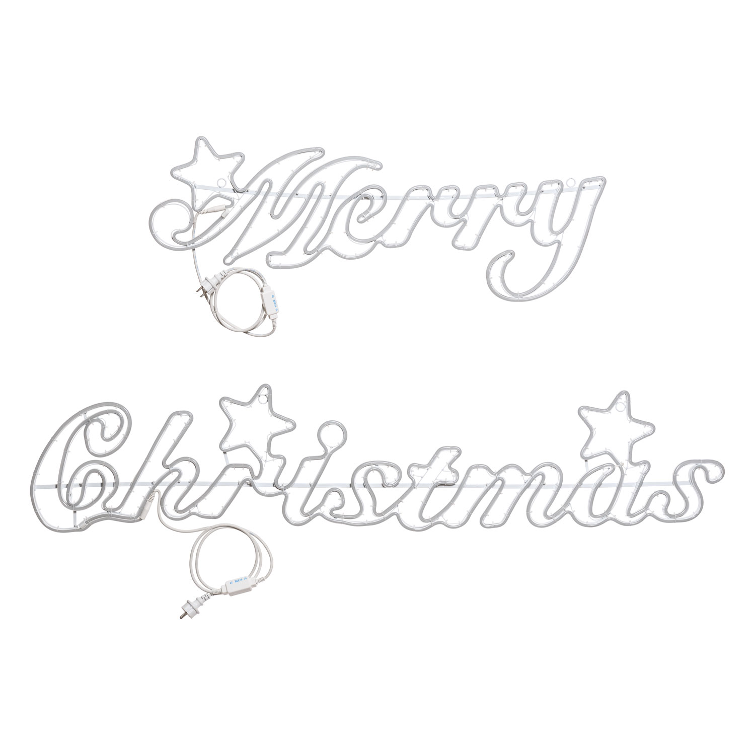 Scritta Merry Christmas in tubo effetto neon, 2040 led bianco caldo 8 Scritta Merry Christmas in tubo effetto neon, 2040 led bianco caldo 8