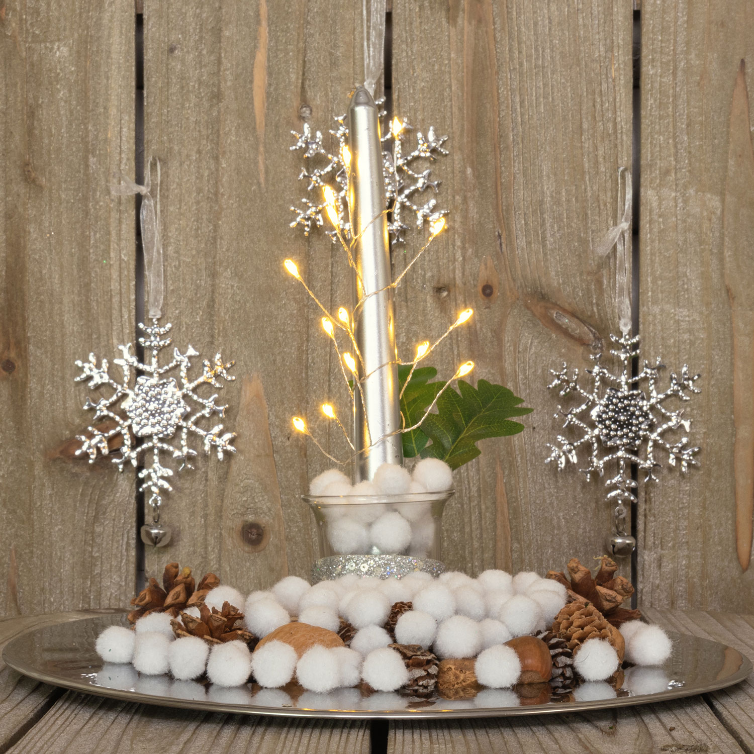 0,3 m, 15 Warm White Microled Battery String Lights, Silver Metal Wire 9 0,3 m, 15 Warm White Microled Battery String Lights, Silver Metal Wire 9