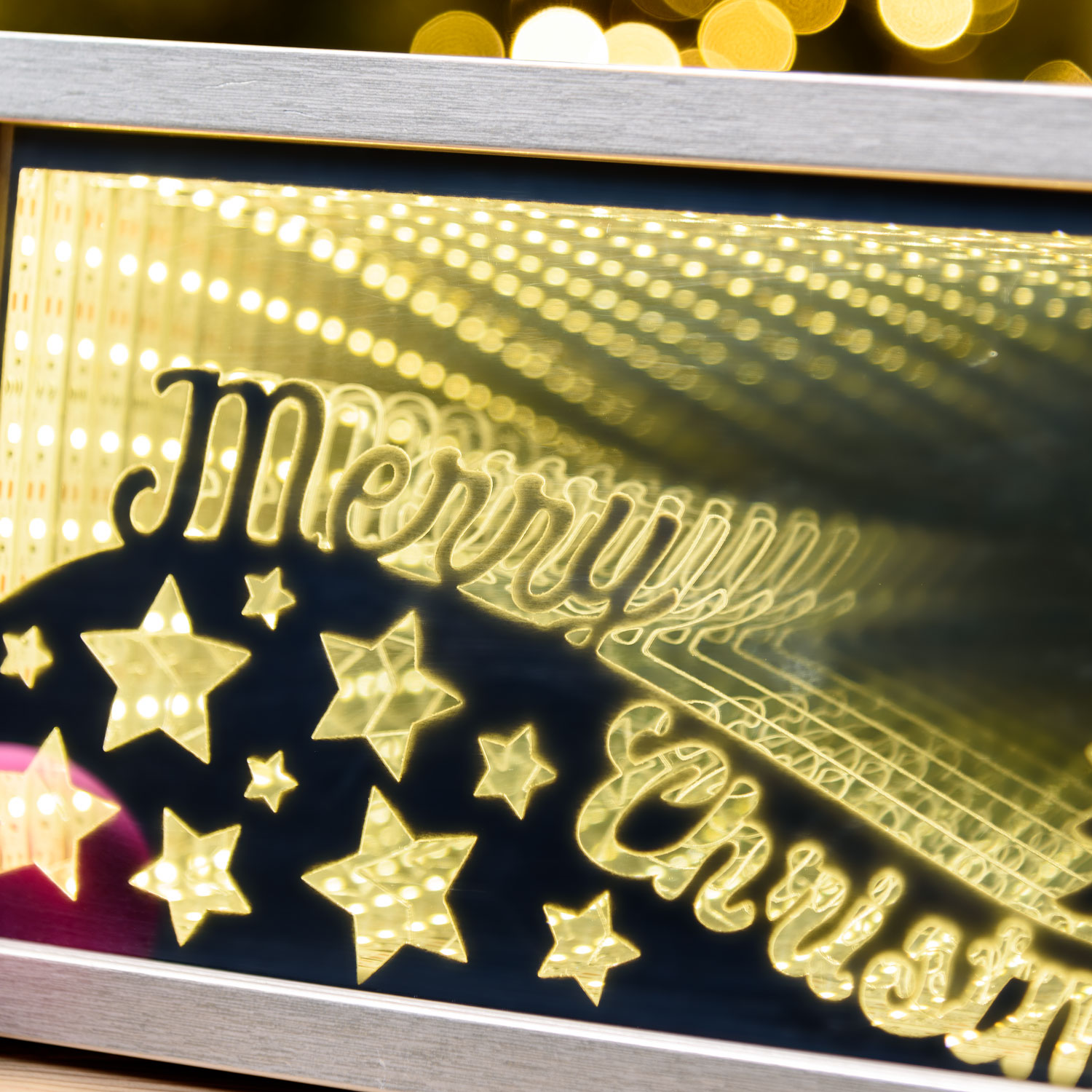Cadre lumineux Merry Christmas, led blanc chaud 3 Cadre lumineux Merry Christmas, led blanc chaud 3