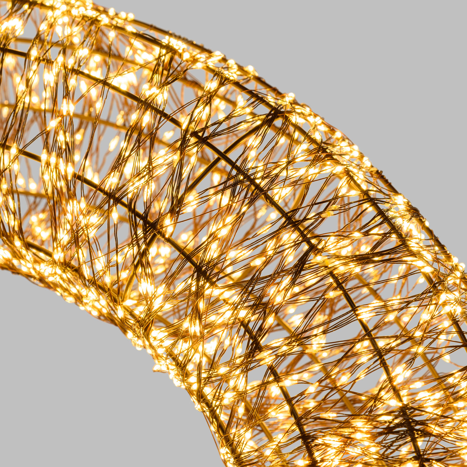 Ø 75 cm, 6000 Warm White MicroLEDs, Brown Wreath Lights 6 Ø 75 cm, 6000 Warm White MicroLEDs, Brown Wreath Lights 6