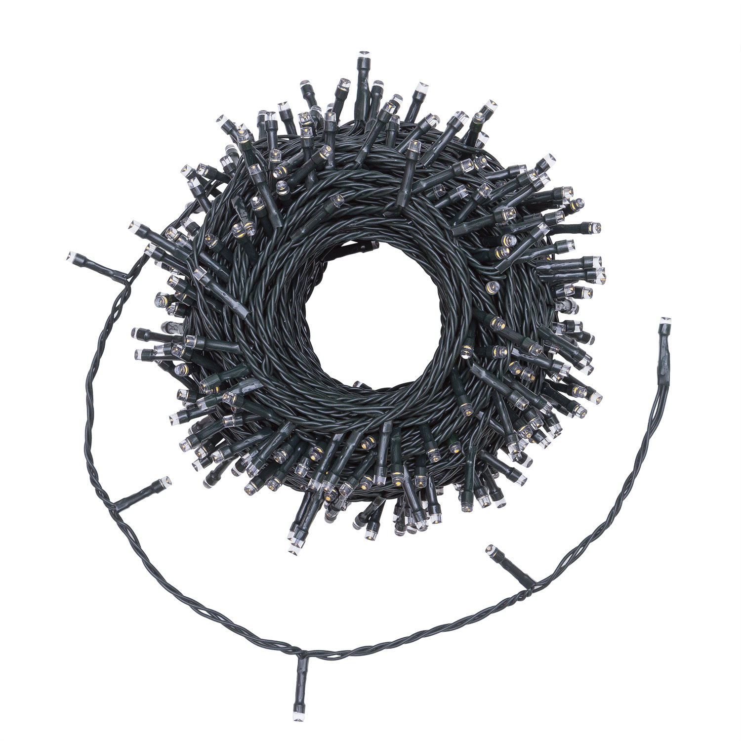 Catena 20 m, 400 flashled bianco caldo, cavo nero 2