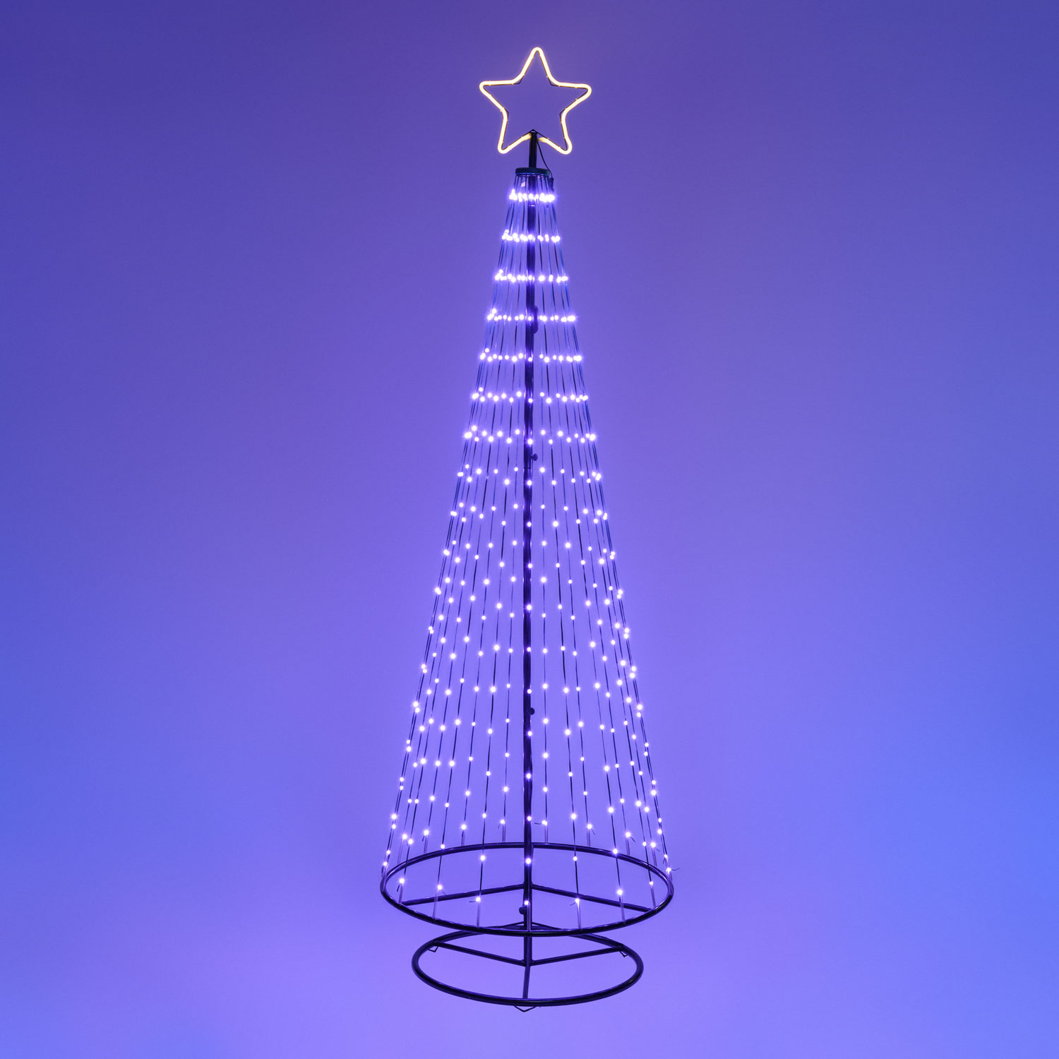 Albero conico ripiegabile h 240 cm, pixel led RGB cambiacolore 4 Albero conico ripiegabile h 240 cm, pixel led RGB cambiacolore 4
