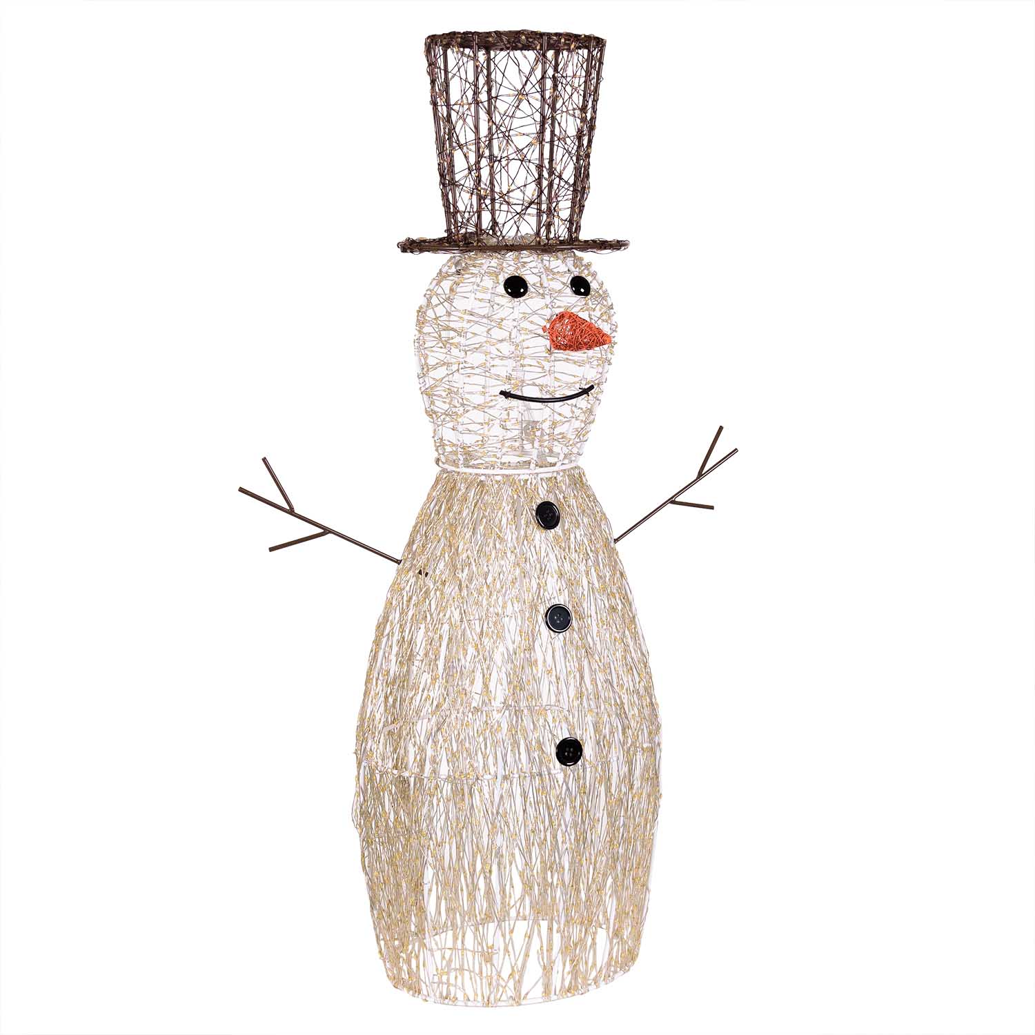 Bonhomme de Neige 3D, h. 100 cm, microled haute densité blanc chaud et froid, utilisation en intérieur 8 Bonhomme de Neige 3D, h. 100 cm, microled haute densité blanc chaud et froid, utilisation en intérieur 8