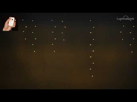 Smart Connect Eisregen-Lichterkette, 3 x h 1 m, 120 LEDs warmweiß, weißes Kabel 2 Smart Connect Eisregen-Lichterkette, 3 x h 1 m, 120 LEDs warmweiß, weißes Kabel 2