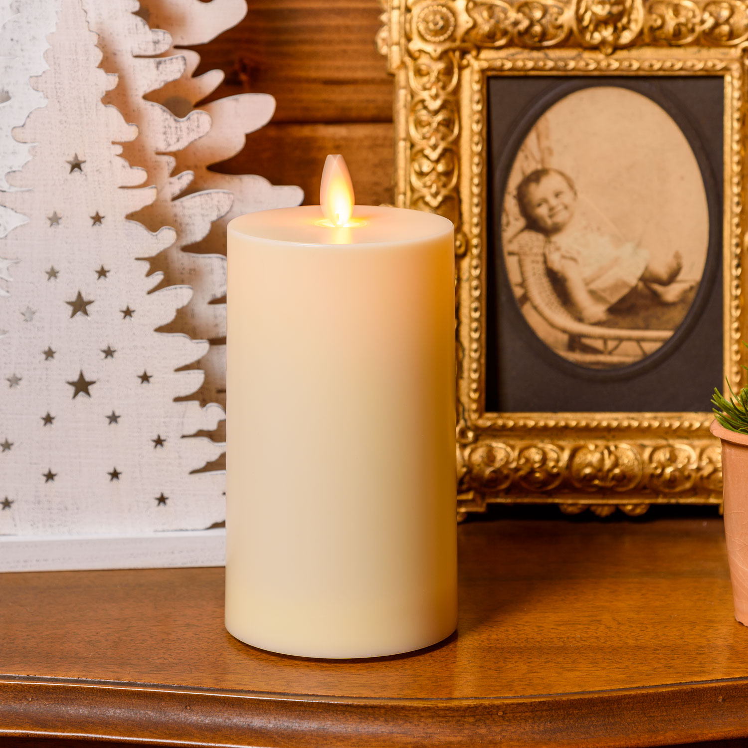 Candela a batteria avorio 14 cm, led bianco caldo 6 Candela a batteria avorio 14 cm, led bianco caldo 6