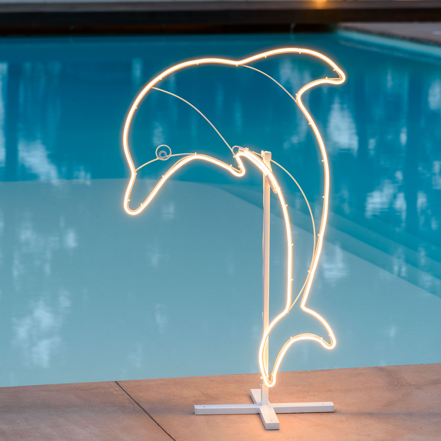 Double Sided Neon Dolphin Lights SMD, h. 95 cm, 352 Leds Double Sided Neon Dolphin Lights SMD, h. 95 cm, 352 Leds