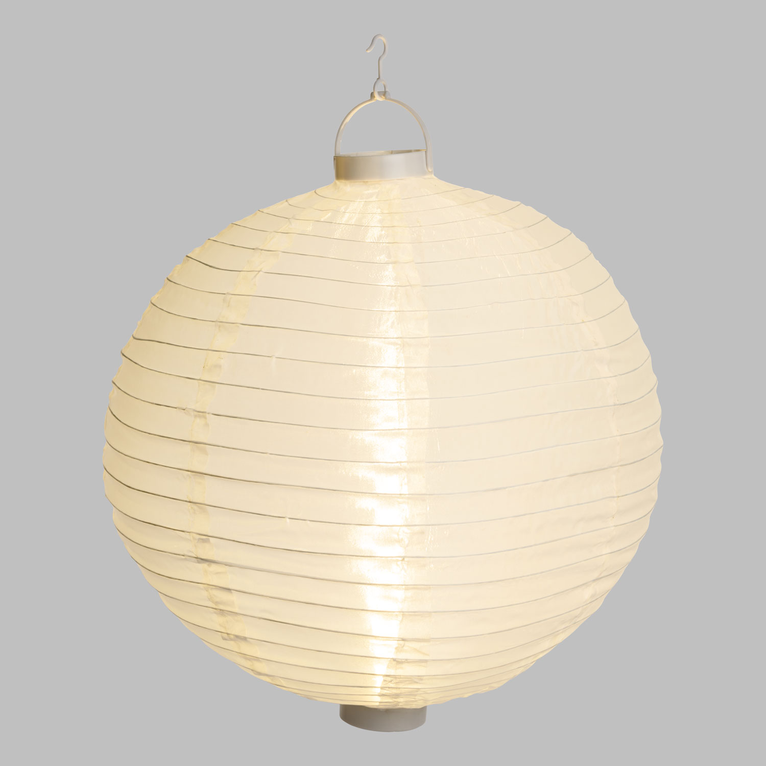 Lanterna luminosa in tessuto bianco Ø 40 cm, led bianco caldo 2 Lanterna luminosa in tessuto bianco Ø 40 cm, led bianco caldo 2
