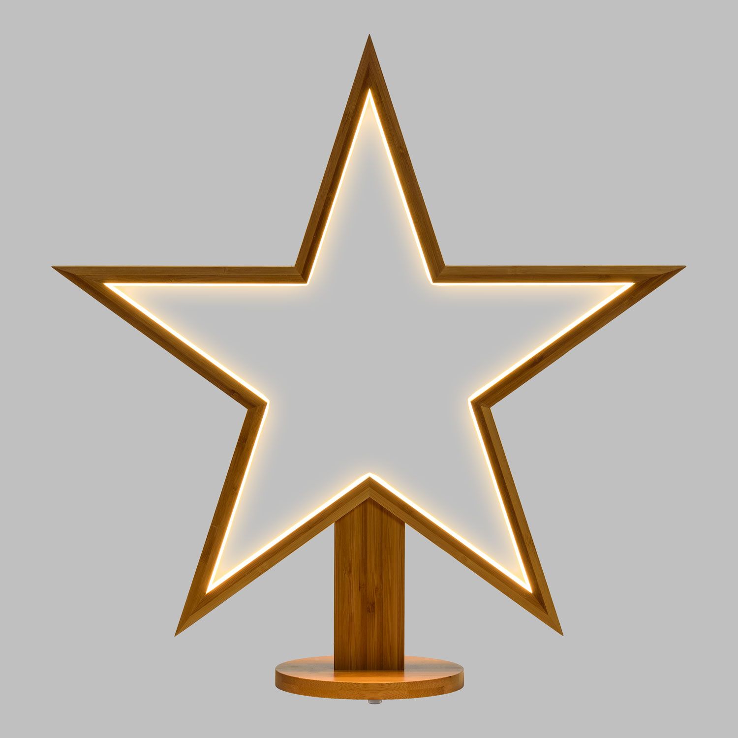 55cm Natural Wood Star with Base, Design Wood Lights, Warm White Leds 6 55cm Natural Wood Star with Base, Design Wood Lights, Warm White Leds 6