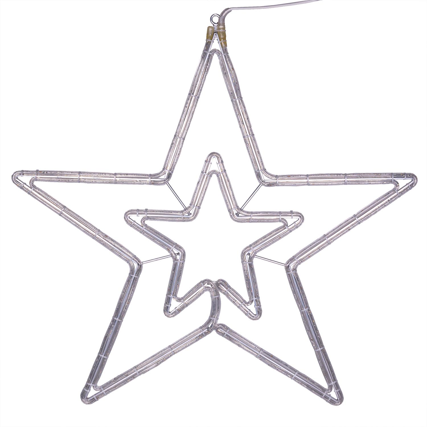 Étoile en tube lumineux, 100 x h 105 cm, 374 led blanc chaud 3 Étoile en tube lumineux, 100 x h 105 cm, 374 led blanc chaud 3