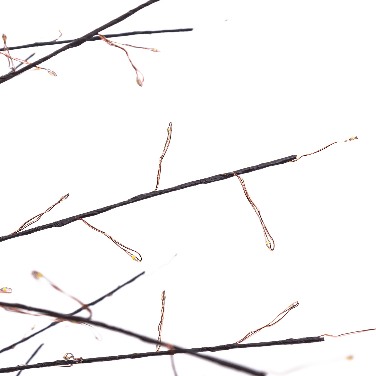 Albero Ramo Tiglio marrone h 1,5 m, 640 microled bianco caldo, uso interno 4
