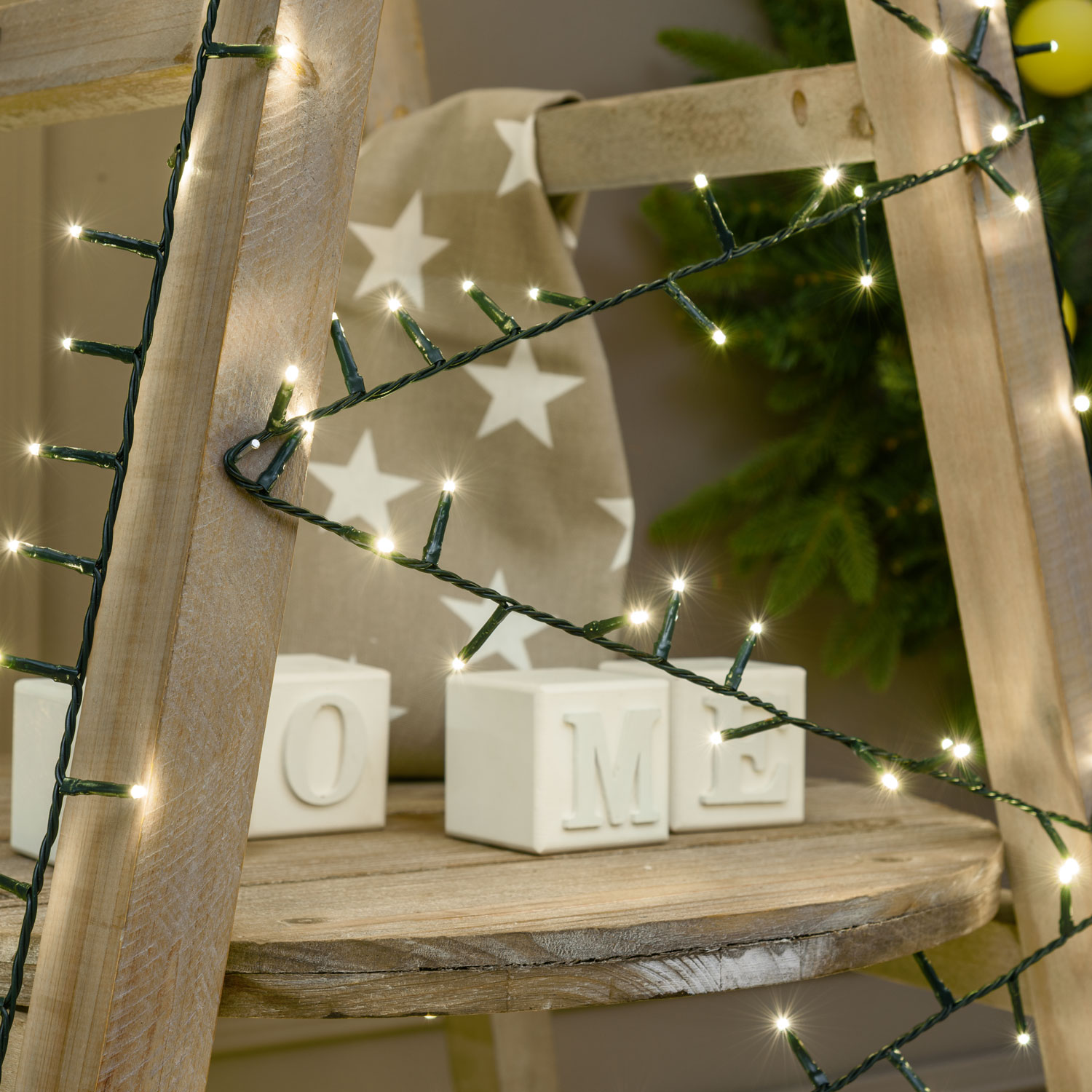 Guirnalda Mini Festón de 30,5 m, Mini Led blanco cálido soft 9 Guirnalda Mini Festón de 30,5 m, Mini Led blanco cálido soft 9