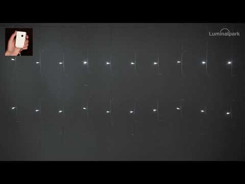 Lichtervorhang 2 x 1 m, 120 LEDs kaltweiß, transparentes Kabel, mit Timer 2 Lichtervorhang 2 x 1 m, 120 LEDs kaltweiß, transparentes Kabel, mit Timer 2