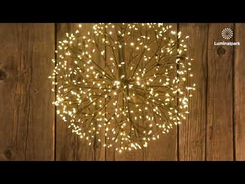 Sphäre RICCO mit braunfarbenen Zweigen, Ø 40 cm, 576 warmweiße Mikroled, innenverwendung 2