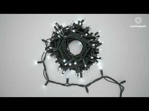 Lichterkette 10 m, 120 MaxiLEDs kaltweiß, grünes Kabel, erweiterbar 2 Lichterkette 10 m, 120 MaxiLEDs kaltweiß, grünes Kabel, erweiterbar 2