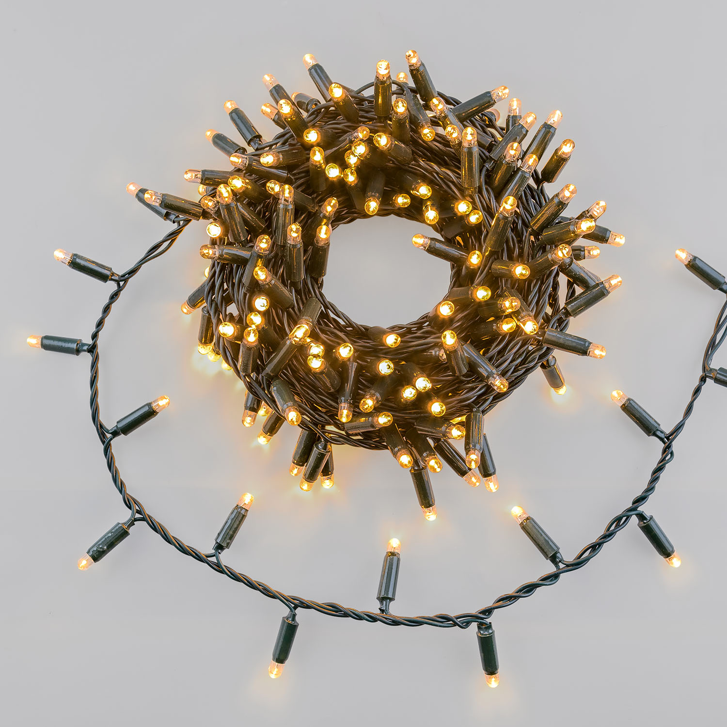 Lichterkette Connect ProLine 36V, 12 m, 240 Maxiled warmweiß, grünes Kabel, erweiterbar Lichterkette Connect ProLine 36V, 12 m, 240 Maxiled warmweiß, grünes Kabel, erweiterbar