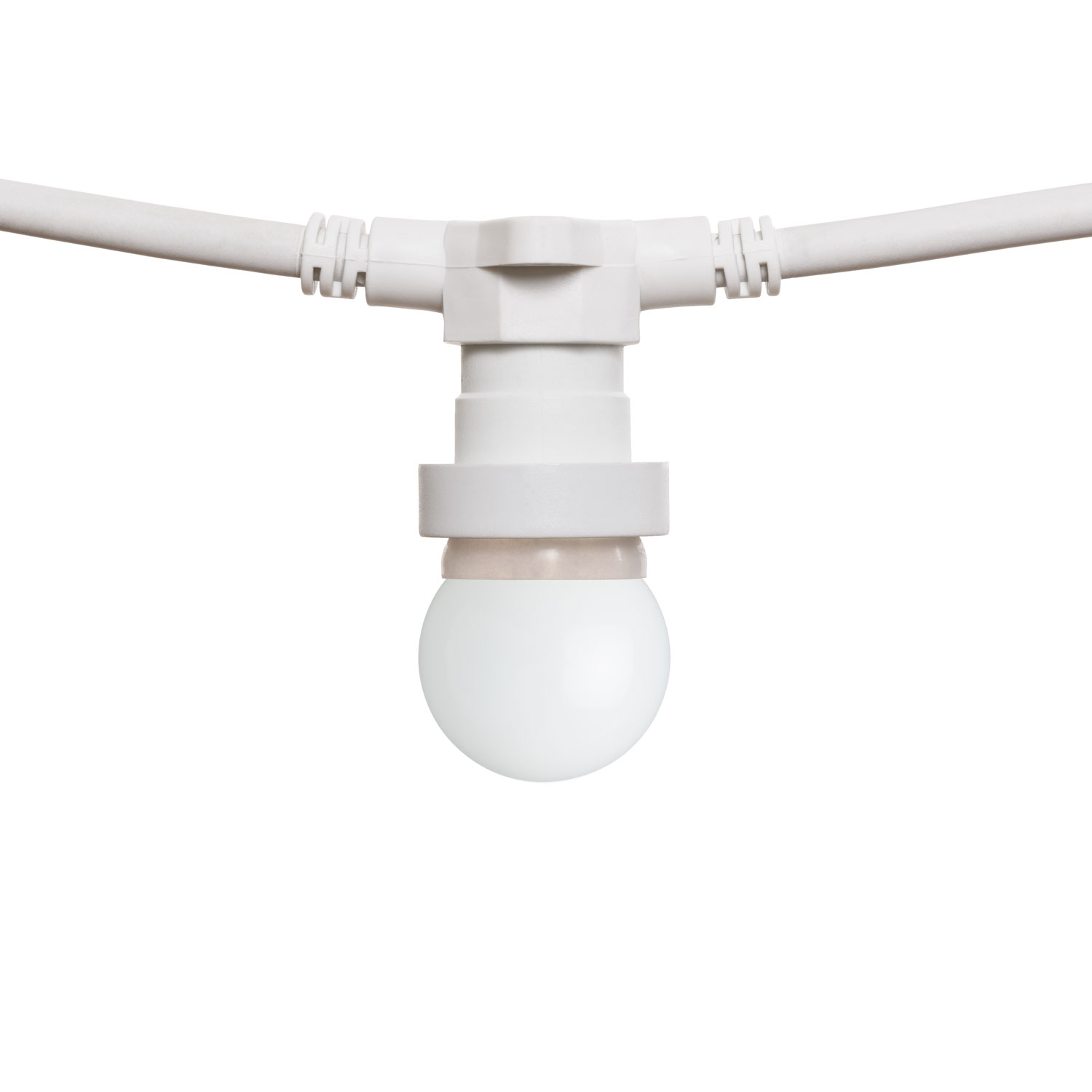 5m Lichterkette, 16 LED Globo weiße Birnen aus Plastik 1,2 Watt Ø 45 mm, erweiterbar 2 5m Lichterkette, 16 LED Globo weiße Birnen aus Plastik 1,2 Watt Ø 45 mm, erweiterbar 2