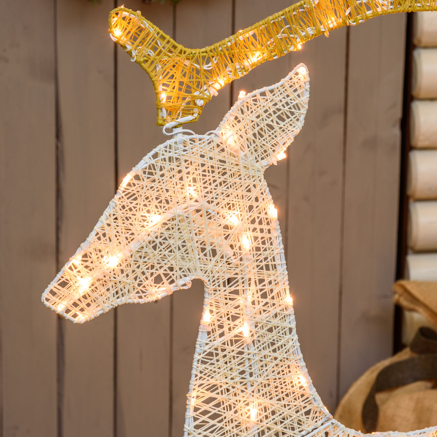 Renne 2D Light Crème et Marron h 143 cm, led blanc chaud traditionnel 7 Renne 2D Light Crème et Marron h 143 cm, led blanc chaud traditionnel 7