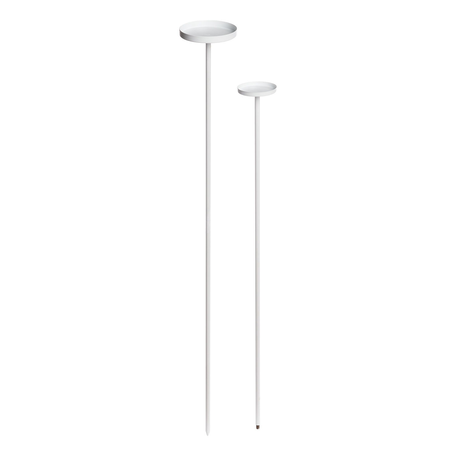 Garden Candle Holder, White Metal 3 Garden Candle Holder, White Metal 3
