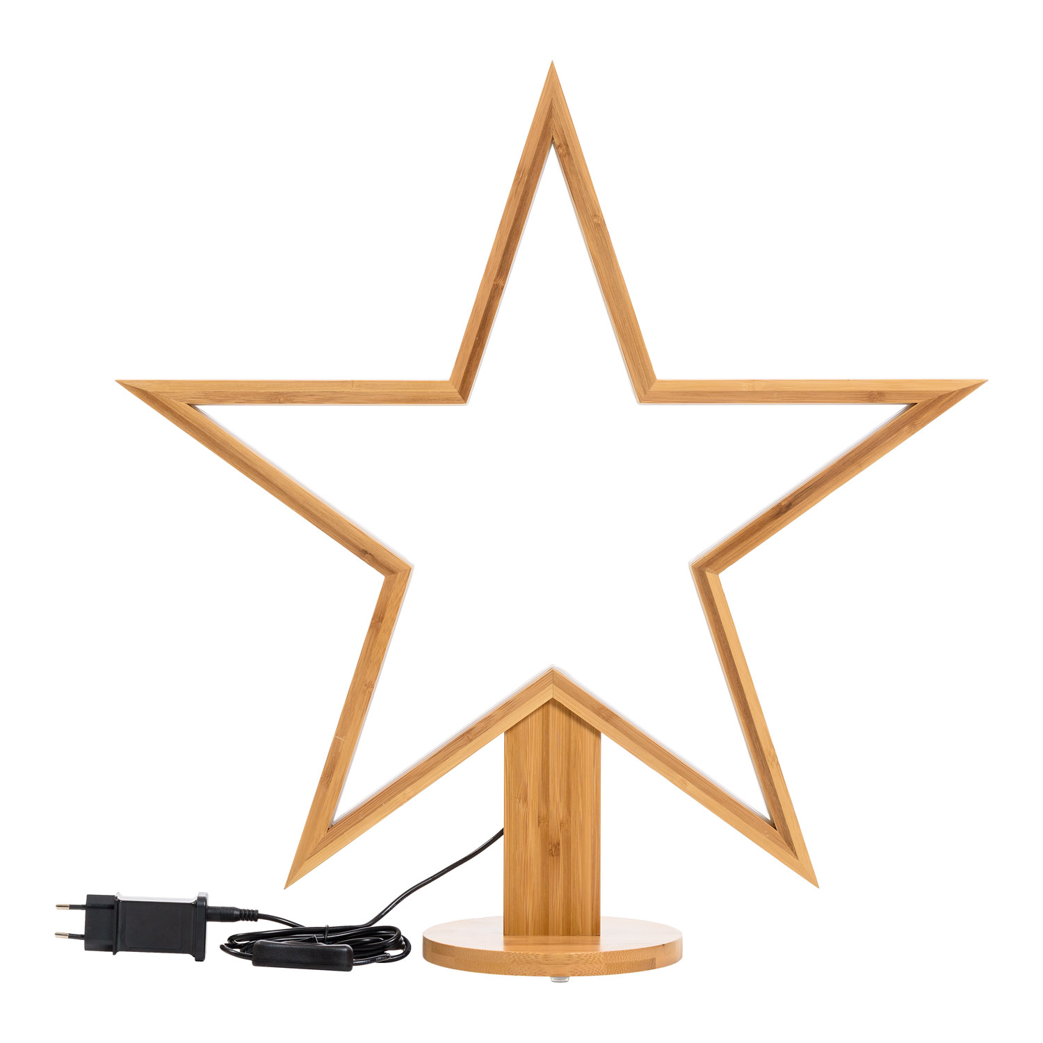 55cm Natural Wood Star with Base, Design Wood Lights, Warm White Leds 5 55cm Natural Wood Star with Base, Design Wood Lights, Warm White Leds 5
