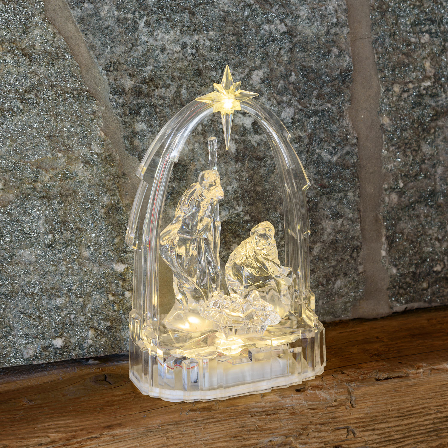 Leuchtende Christi Geburt aus Acryl-Eis 3 Leuchtende Christi Geburt aus Acryl-Eis 3