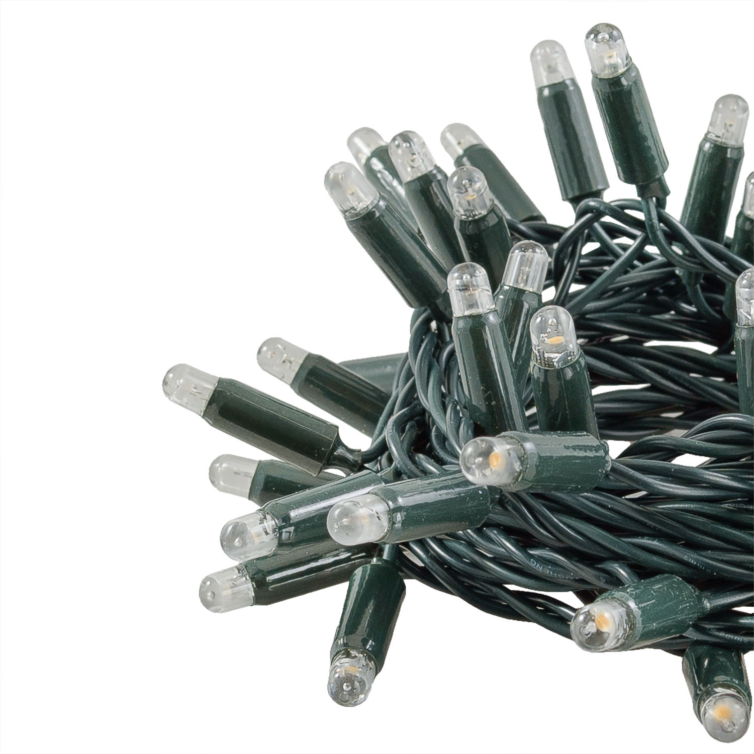 Guirlande Connect ProLine 36V, 5 m, 50 maxiled blanc chaud, câble vert, prolongeable 7