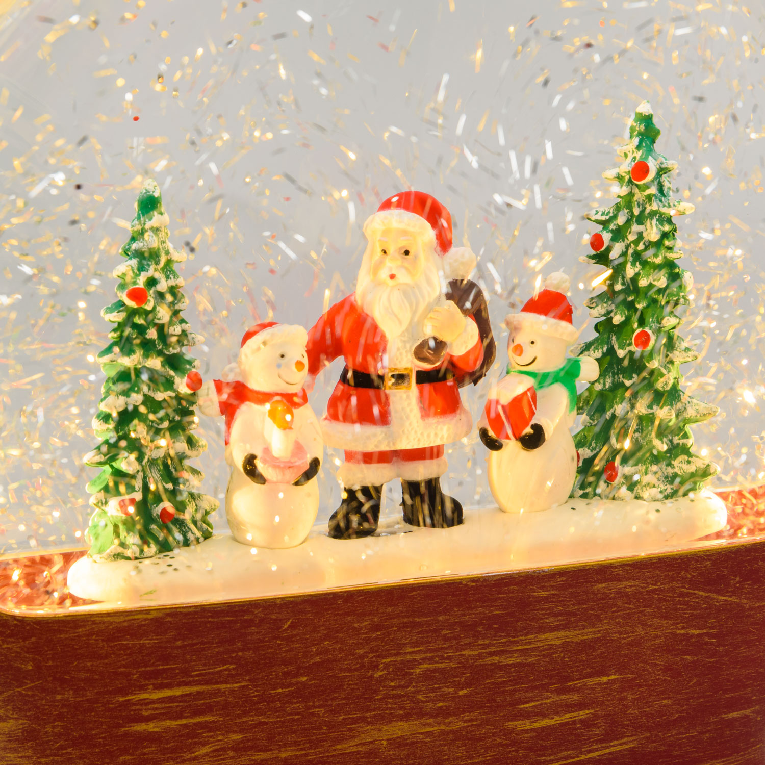 h 19 cm, Antique red glass lantern, Christmas landscape with glitter snowfall, warm white led 8 h 19 cm, Antique red glass lantern, Christmas landscape with glitter snowfall, warm white led 8