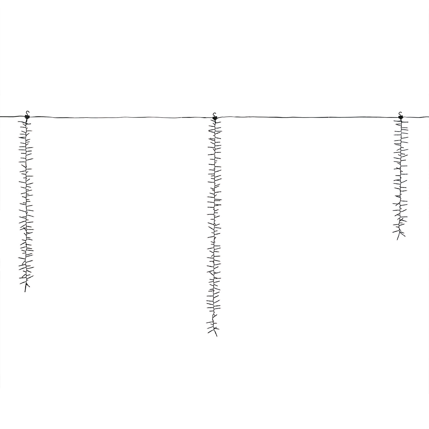Cascada de luces Connect+ 3 festones, 300 led blanco cálido, cable verde, prolongable 9 Cascada de luces Connect+ 3 festones, 300 led blanco cálido, cable verde, prolongable 9