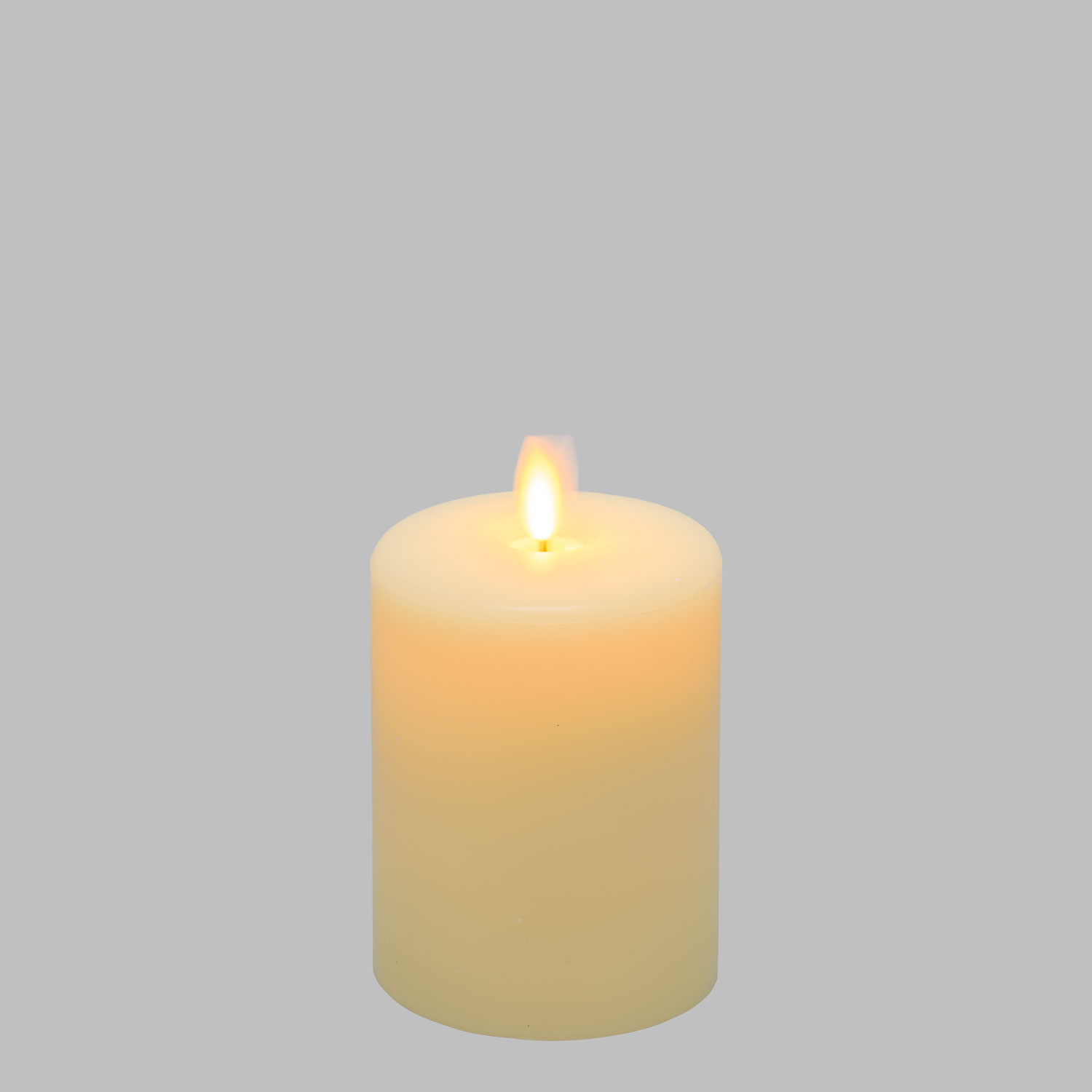 Vela marfil de cera lisa brillante con mecha, h. 10 cm 5 Vela marfil de cera lisa brillante con mecha, h. 10 cm 5