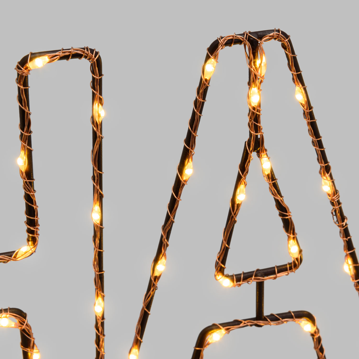 3D Happy Sign in Brown Metal, 100 Warm White MicroLEDs 2 3D Happy Sign in Brown Metal, 100 Warm White MicroLEDs 2