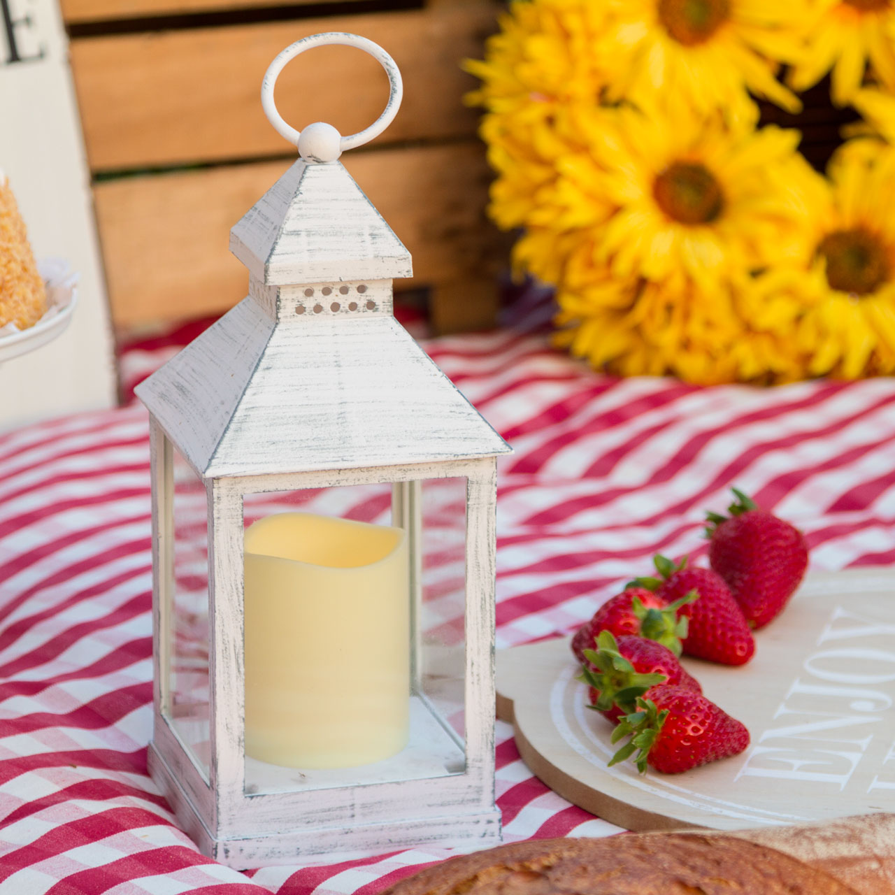 Farol Vintage con vela Led h. 24 cm 7 Farol Vintage con vela Led h. 24 cm 7