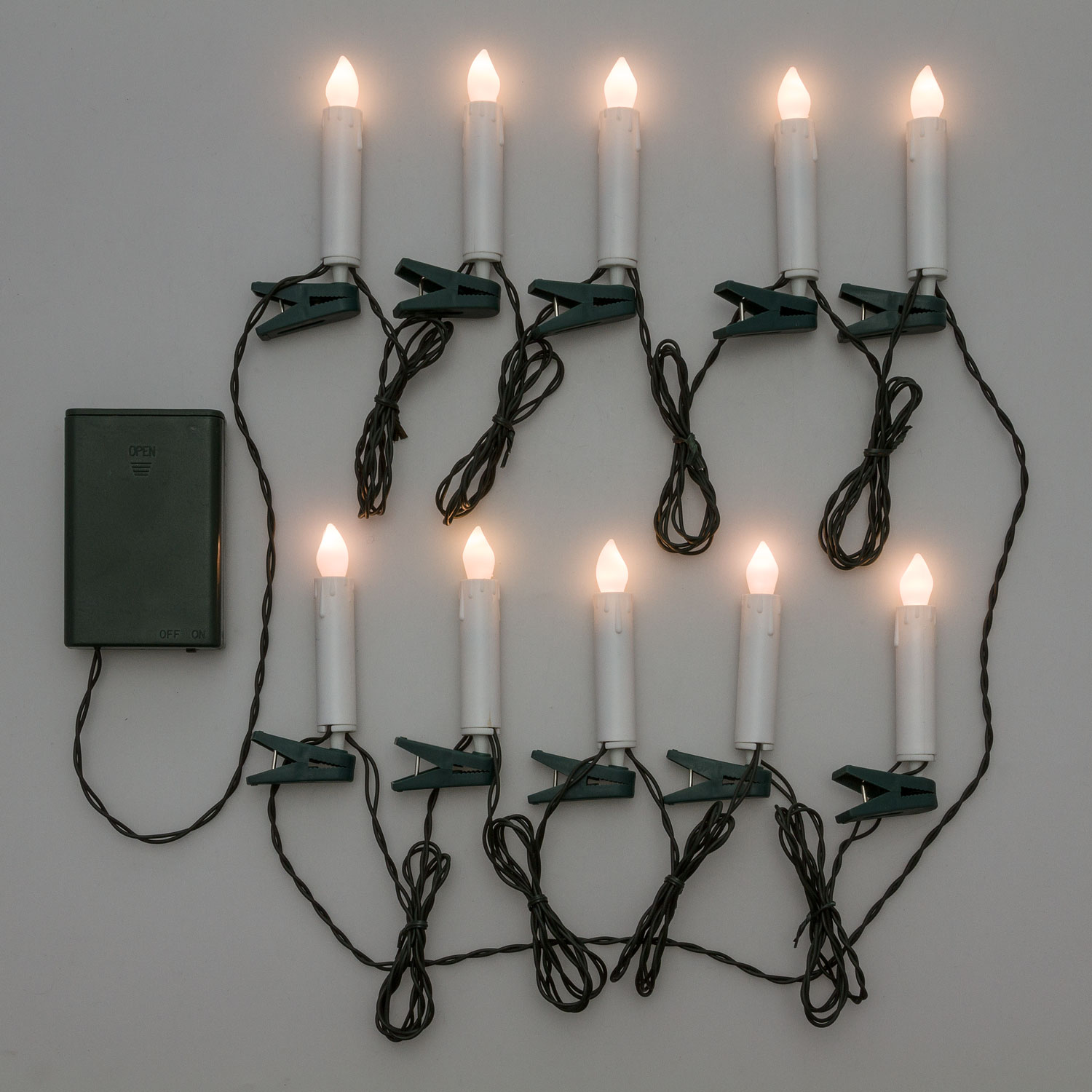 Kerzenlichterkette 4,5 m, warmweißes Licht 1 Kerzenlichterkette 4,5 m, warmweißes Licht 1