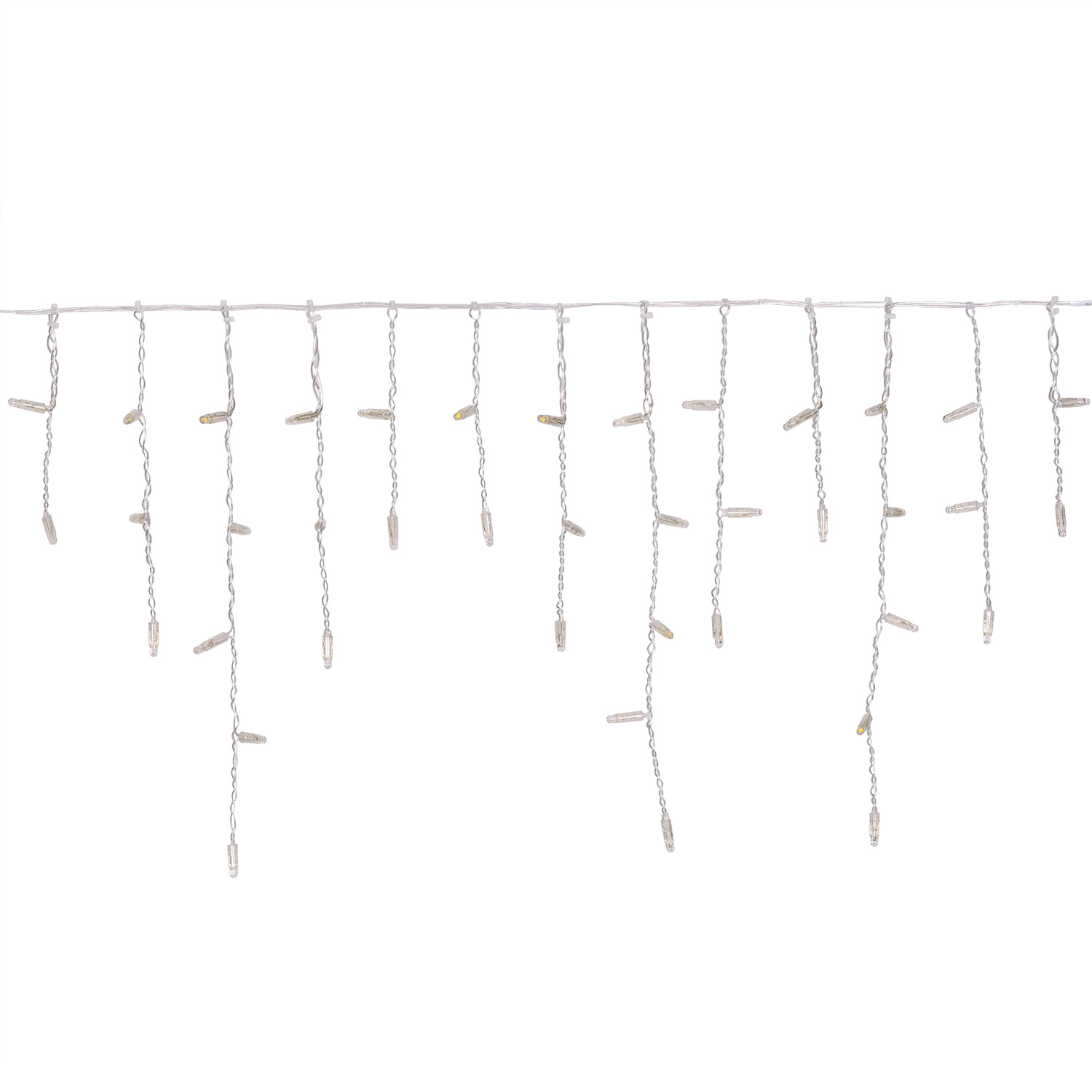 Stalattite Connect ProLine 36V, 2 x h 0,5 m, 80 maxiled bianco caldo, cavo trasparente, prolungabile 4
