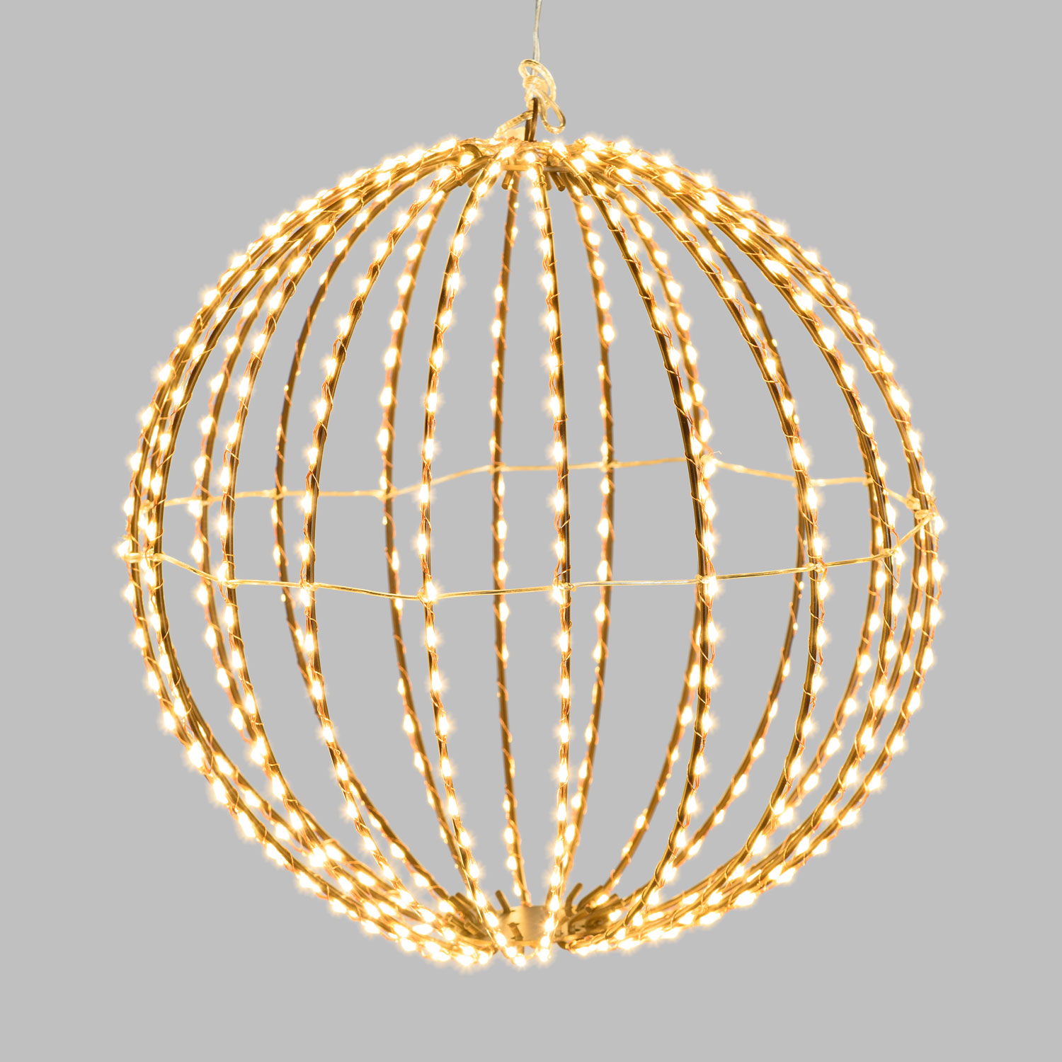 Ø 30 cm, Warm White Microleds Sphere on Copper Wire  4 Ø 30 cm, Warm White Microleds Sphere on Copper Wire  4